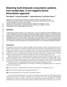 Detecting multi-timescale consumption patterns from receipt data: A
  non-negative tensor factorization approach