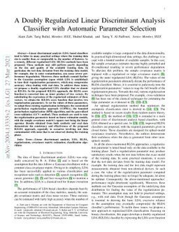 A Doubly Regularized Linear Discriminant Analysis Classifier with
  Automatic Parameter Selection