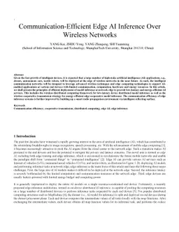Communication-Efficient Edge AI Inference Over Wireless Networks