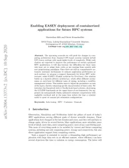 Enabling EASEY deployment of containerized applications for future HPC
  systems