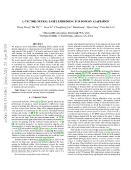 L-Vector: Neural Label Embedding for Domain Adaptation