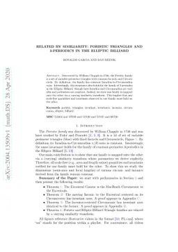 Related by Similiarity: Poristic Triangles and 3-Periodics in the
  Elliptic Billiard