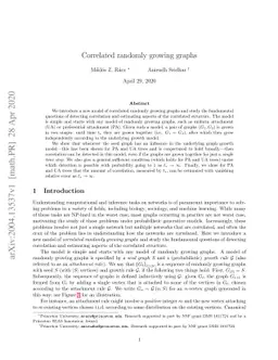 Correlated randomly growing graphs