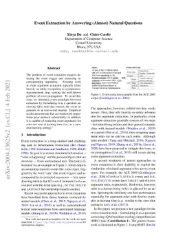 Event Extraction by Answering (Almost) Natural Questions