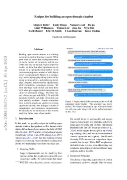 Recipes for building an open-domain chatbot