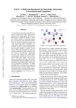KACC: A Multi-task Benchmark for Knowledge Abstraction, Concretization
  and Completion