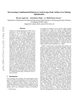 On Learning Combinatorial Patterns to Assist Large-Scale Airline Crew
  Pairing Optimization