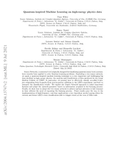 Quantum-inspired Machine Learning on high-energy physics data