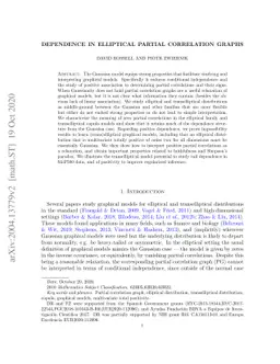 Dependence in elliptical partial correlation graphs