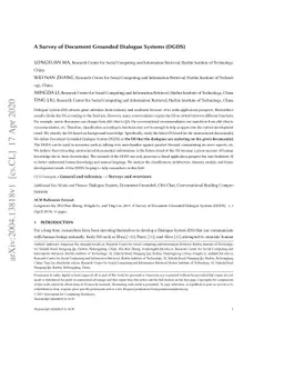 A Survey of Document Grounded Dialogue Systems (DGDS)