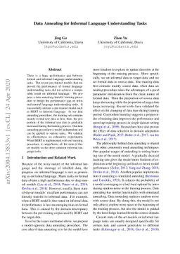 Data Annealing for Informal Language Understanding Tasks