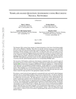 Template-based Question Answering using Recursive Neural Networks