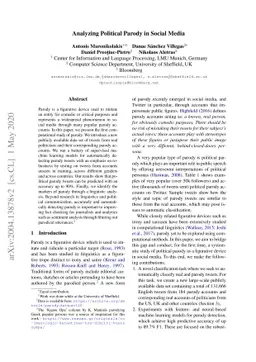 Analyzing Political Parody in Social Media