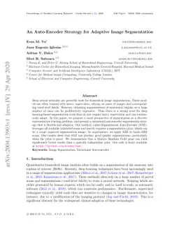An Auto-Encoder Strategy for Adaptive Image Segmentation