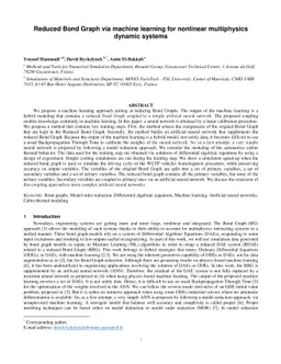 Reduced Bond Graph via machine learning for nonlinear multiphysics
  dynamic systems
