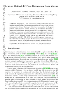 Motion Guided 3D Pose Estimation from Videos