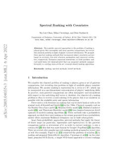 Spectral Ranking with Covariates