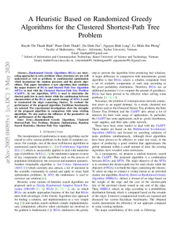 A Heuristic Based on Randomized Greedy Algorithms for the Clustered
  Shortest-Path Tree Problem