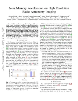 Near Memory Acceleration on High Resolution Radio Astronomy Imaging