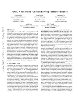 funcX: A Federated Function Serving Fabric for Science