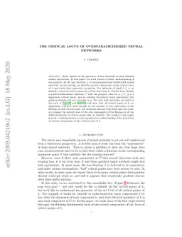 The critical locus of overparameterized neural networks
