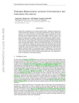 Towards Robustness against Unsuspicious Adversarial Examples