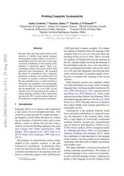 Probing Linguistic Systematicity