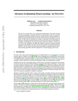 Advances in Quantum Deep Learning: An Overview
