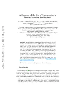 A Showcase of the Use of Autoencoders in Feature Learning Applications