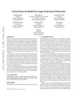 A Social Search Model for Large Scale Social Networks