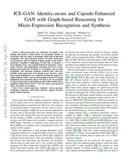 ICE-GAN: Identity-aware and Capsule-Enhanced GAN with Graph-based
  Reasoning for Micro-Expression Recognition and Synthesis