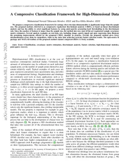 A Compressive Classification Framework for High-Dimensional Data