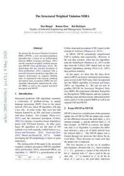 The Structured Weighted Violations MIRA