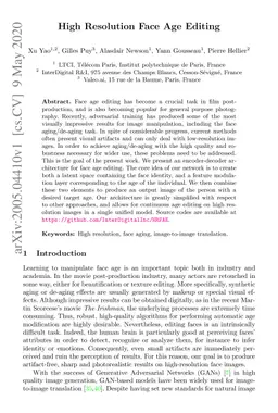 High Resolution Face Age Editing