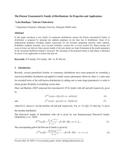 The Poisson Transmuted-G Family of Distributions: Its Properties and
  Applications