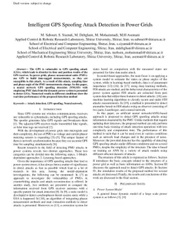 Intelligent GPS Spoofing Attack Detection in Power Grids
