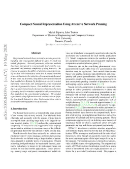 Compact Neural Representation Using Attentive Network Pruning