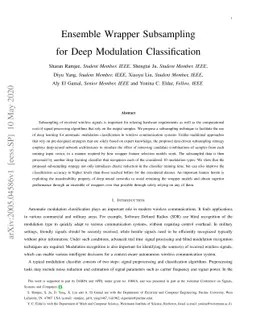 Ensemble Wrapper Subsampling for Deep Modulation Classification
