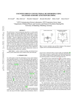 Cognitive-driven convolutional beamforming using EEG-based auditory
  attention decoding