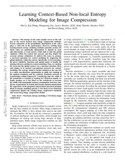 Learning Context-Based Non-local Entropy Modeling for Image Compression