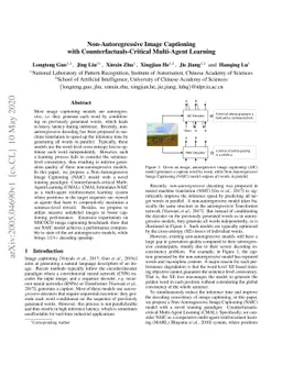 Non-Autoregressive Image Captioning with Counterfactuals-Critical
  Multi-Agent Learning