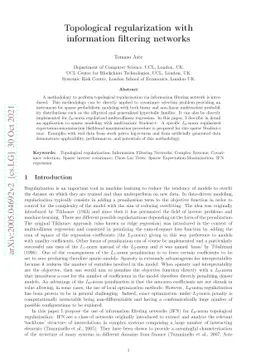 Topological regularization with information filtering networks