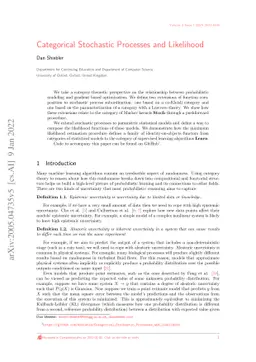 Categorical Stochastic Processes and Likelihood
