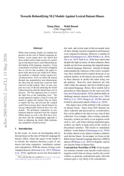 Towards Robustifying NLI Models Against Lexical Dataset Biases