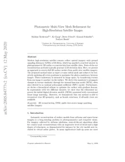 Photometric Multi-View Mesh Refinement for High-Resolution Satellite
  Images