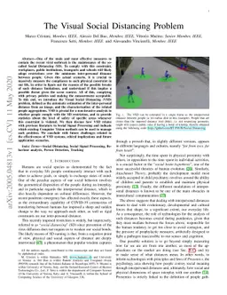 The Visual Social Distancing Problem