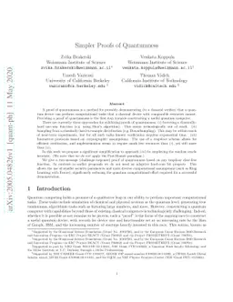 Simpler Proofs of Quantumness