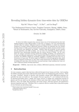 Revealing hidden dynamics from time-series data by ODENet