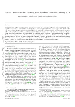 Contra-*: Mechanisms for Countering Spam Attacks on Blockchain's Memory
  Pools