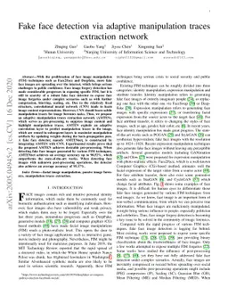 Fake face detection via adaptive manipulation traces extraction network